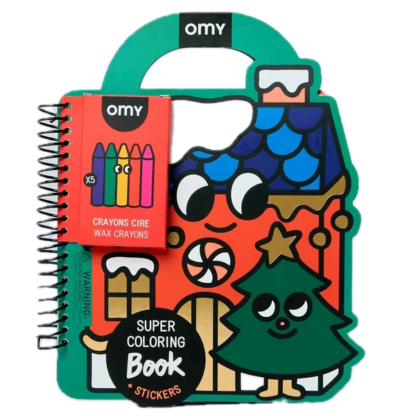 OMY - Super colouring & stickers book - Christmas