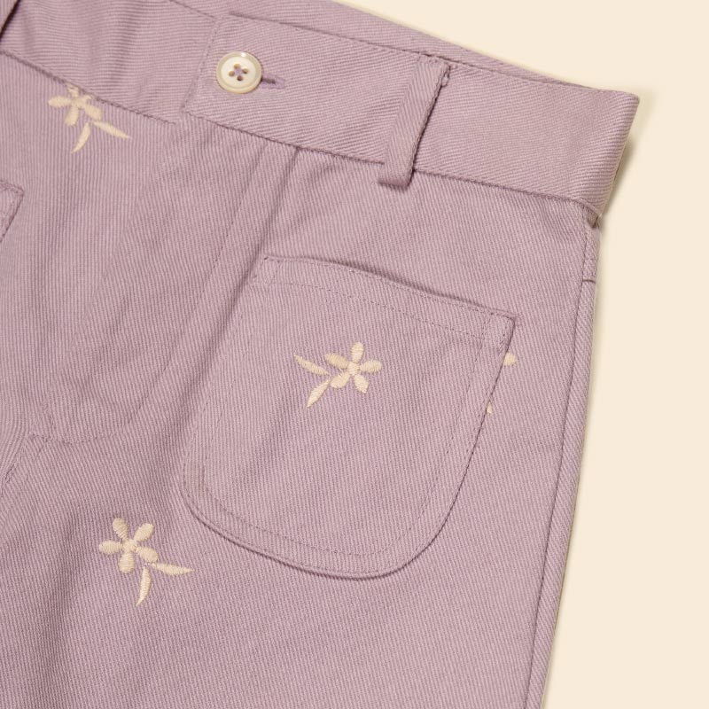 Apolina - Casey 70s embroidered jeans - Lilac | Scout & Co