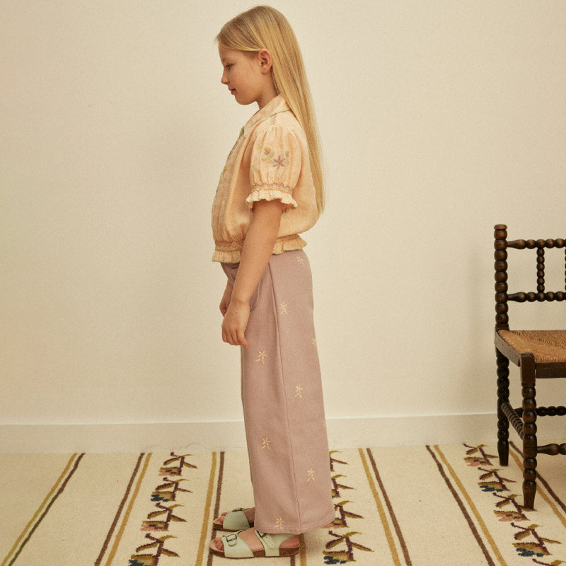 Apolina - Casey 70s embroidered jeans - Lilac | Scout & Co