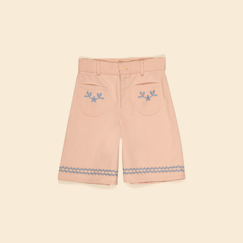 Apolina - Casey long denim shorts - Satin pink | Scout & Co