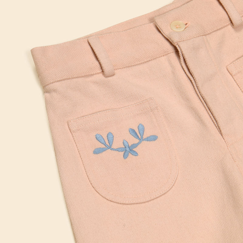 Apolina - Casey long denim shorts - Satin pink | Scout & Co