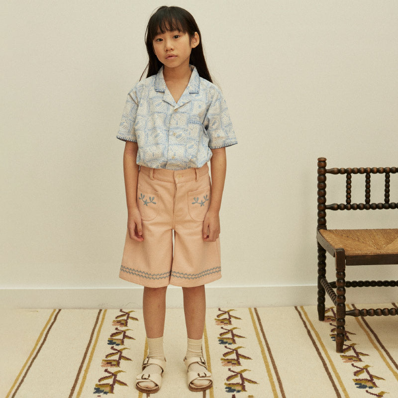 Apolina - Casey long denim shorts - Satin pink | Scout & Co