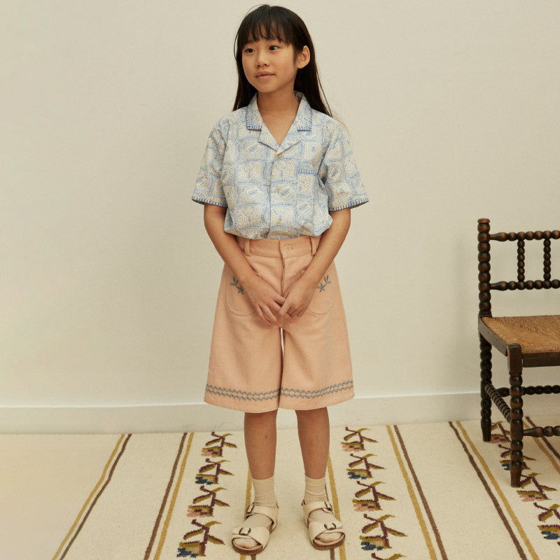 Apolina - Casey long denim shorts - Satin pink | Scout & Co