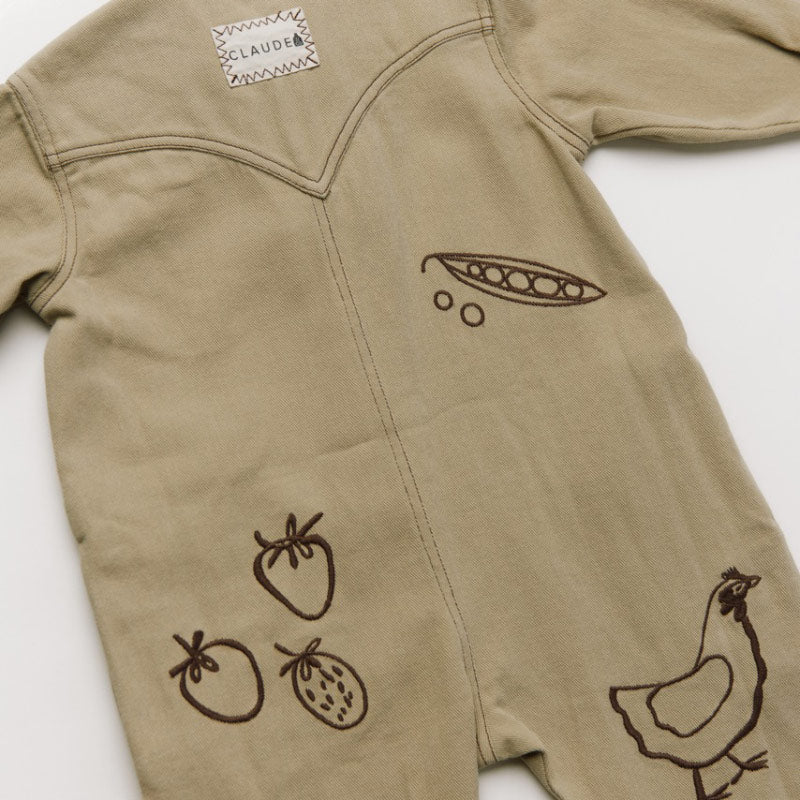 Claude & Co - Quinn Allotment embroidered overalls