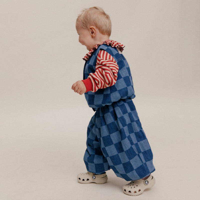 Claude & Co - Murphy checkerboard balloon denim trousers