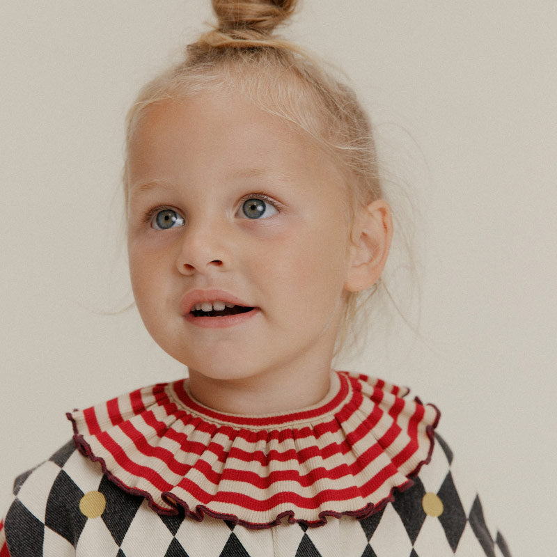 Claude & Co - Bobbi collar - Crimson stripe