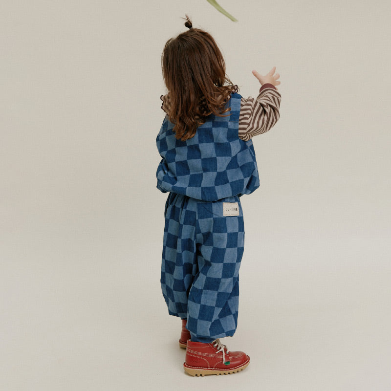 Claude & Co - Murphy checkerboard balloon denim trousers