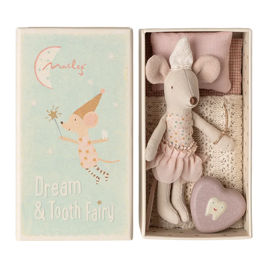 Maileg - Tooth Fairy mouse with matchbox - little sister | Scout & Co