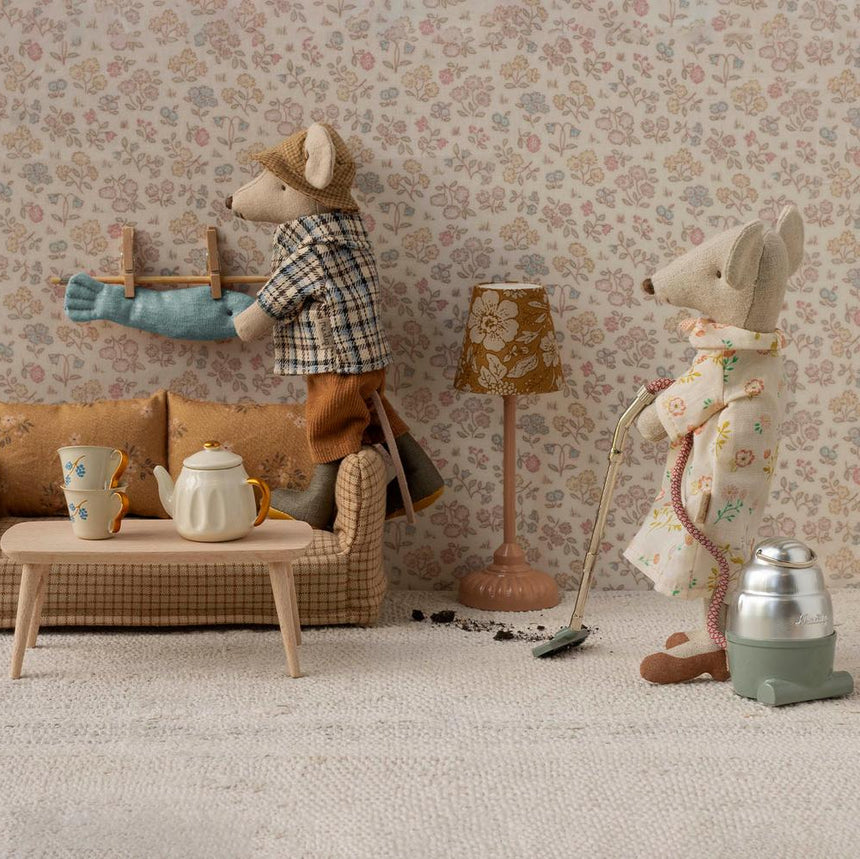 Maileg - Granddad mouse - check jacket + hat