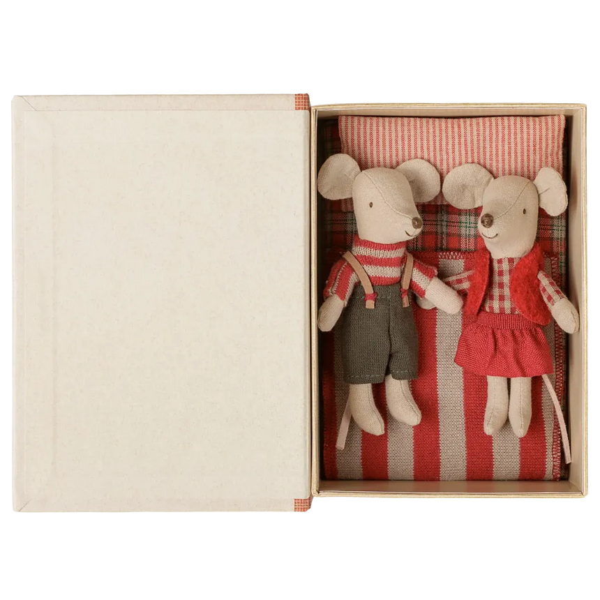 Maileg - Christmas twin mice in book - little brother and sister | Scout & Co