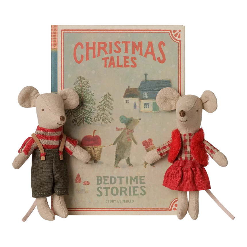 Maileg - Christmas twin mice in book - little brother and sister | Scout & Co