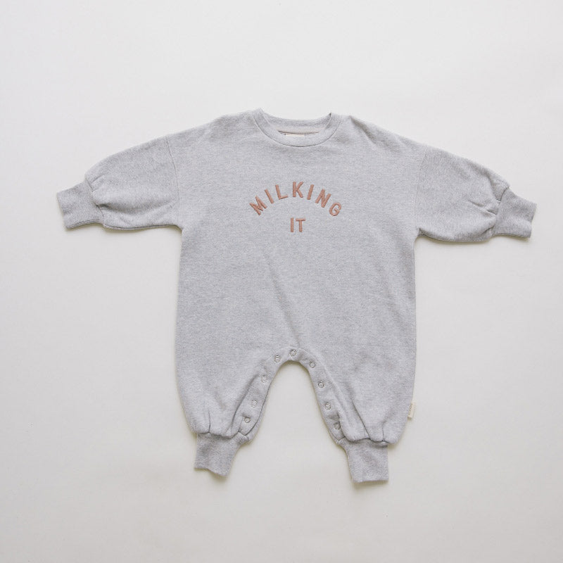 Claude & Co - Ellis 'Milking It' romper - grey