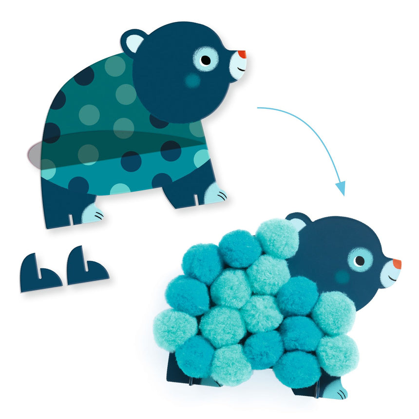 Djeco - Pompom Collage craft kit | Scout & Co