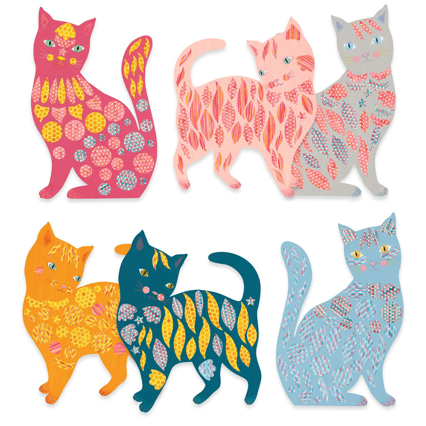Djeco - Elodie's Cute Cats sticker craft set | Scout & Co