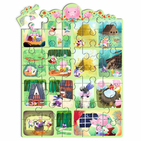 Djeco - Story Puzzle - The Three Little Pigs 35-piece jigsaw | Scout & Co