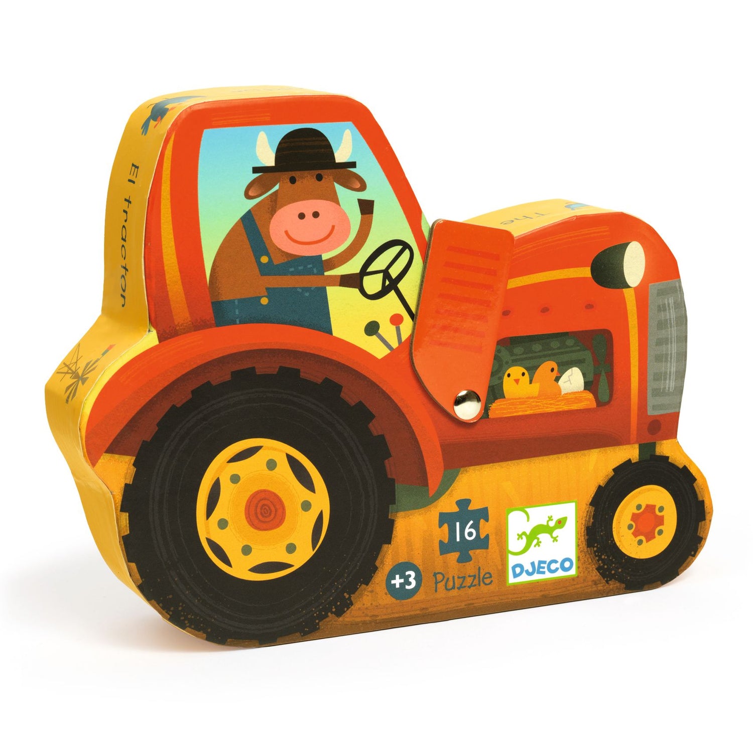 Djeco - The Tractor 16-piece silhouette jigsaw puzzle | Scout & Co