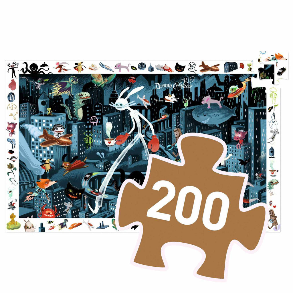 Djeco - Night City 200-piece observation jigsaw puzzle | Scout & Co