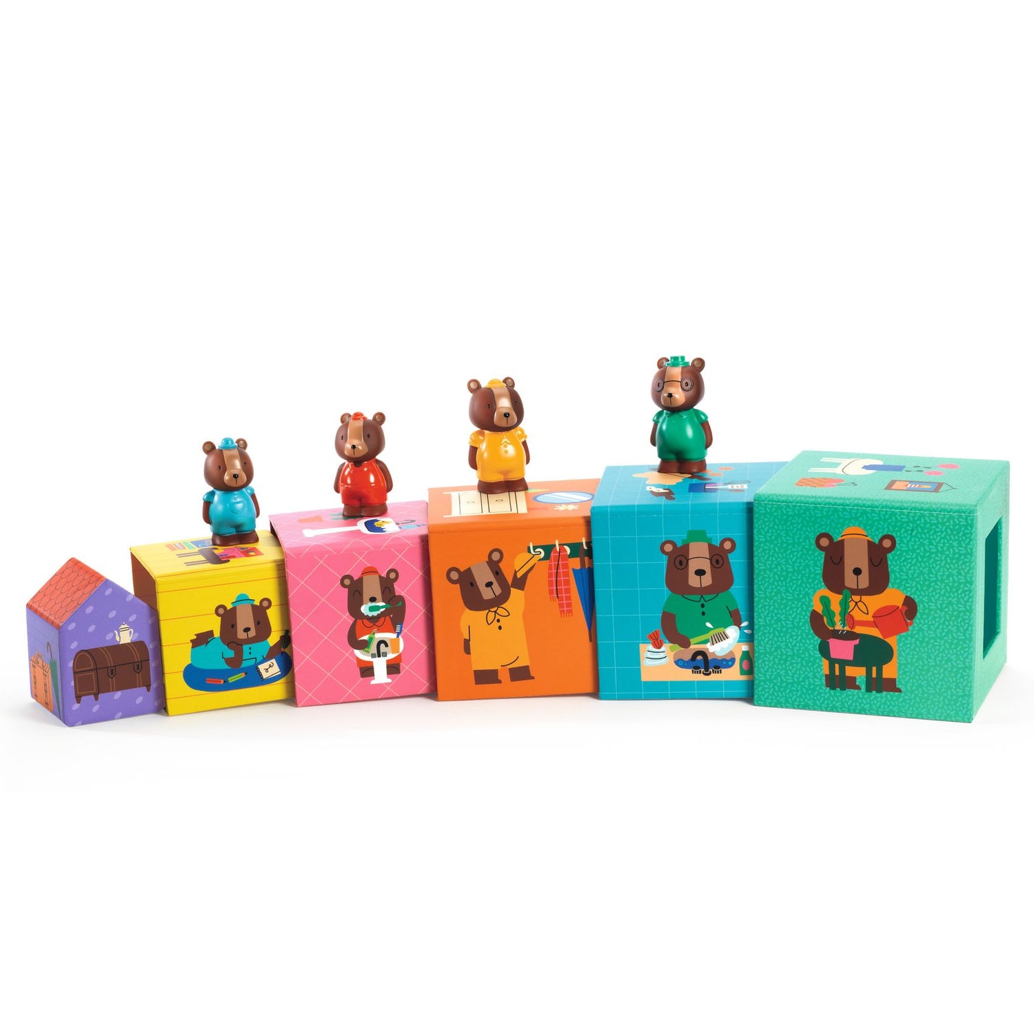 Djeco - Topanihouse stacking blocks game