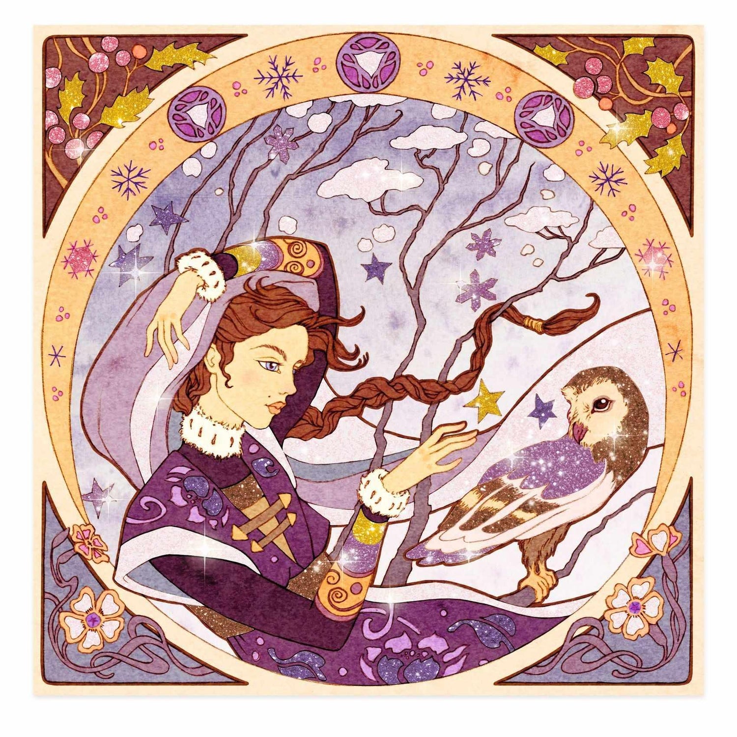 Djeco - Inspired By Alfons Mucha glitter art craft kit - Divine | Scout & Co