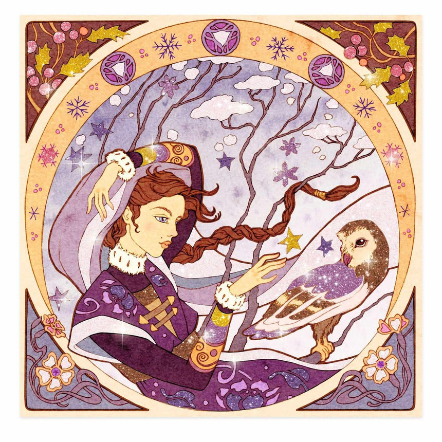 Djeco - Inspired By Alfons Mucha glitter art craft kit - Divine | Scout & Co