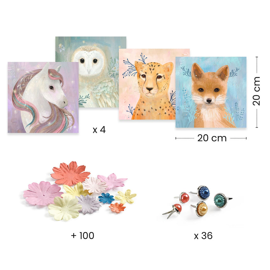 Djeco - Floral Wreaths 3D pictures craft kit | Scout & Co