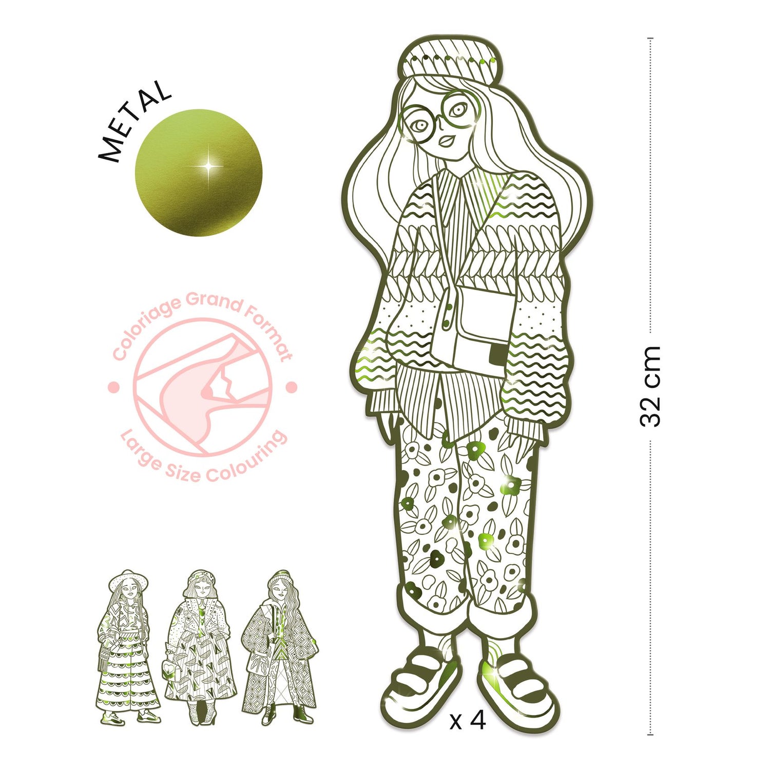 Djeco - Les Demoiselles colouring - Bowie & Friends | Scout & Co