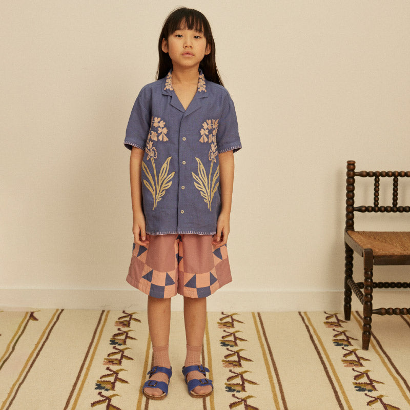 Apolina - Donny embroidered shirt - Azul | Scout & Co