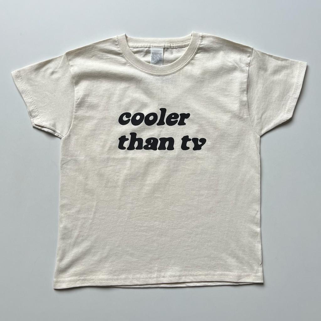 Young Double x Scout & Co exclusive - Cooler Than TV T-shirt - Natural | Scout & Co