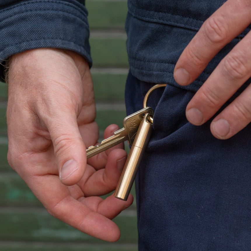 Tom's Studio - The Field Mouse refillable travel pen - Brass | Scout & Co