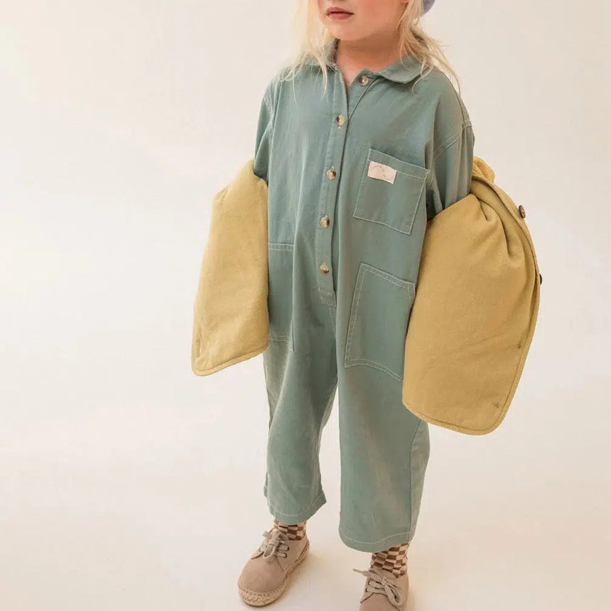 Claude & Co - Milking It Western overalls - Sea Green | Scout & Co