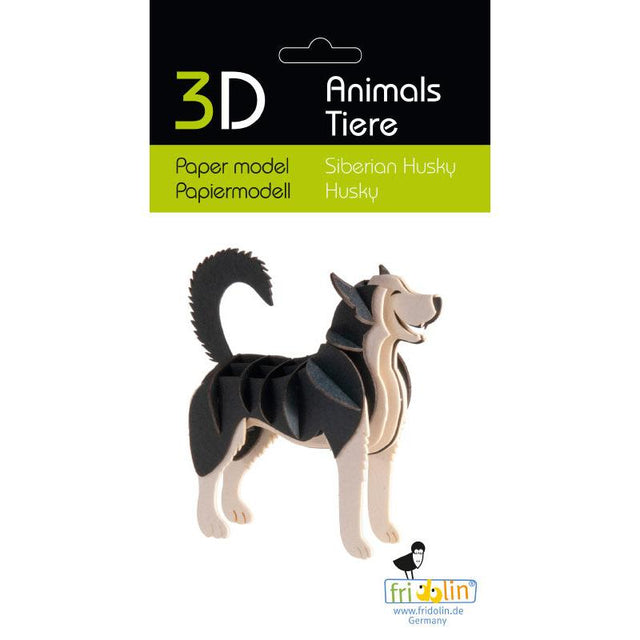 Fridolin - 3D cardboard animal puzzle - Husky Dog | Scout & Co