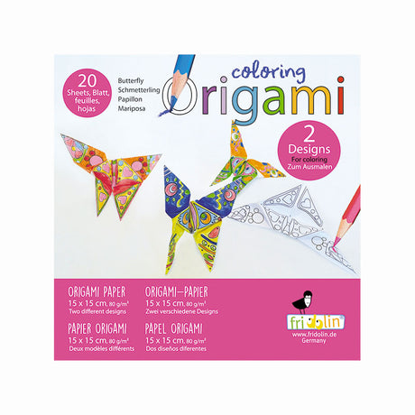 Fridolin - Colouring origami set - Butterflies | Scout & Co