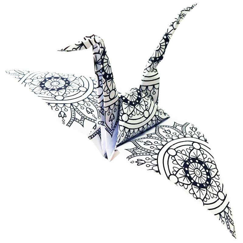 Fridolin - Mandala colouring origami set - Cranes | Scout & Co