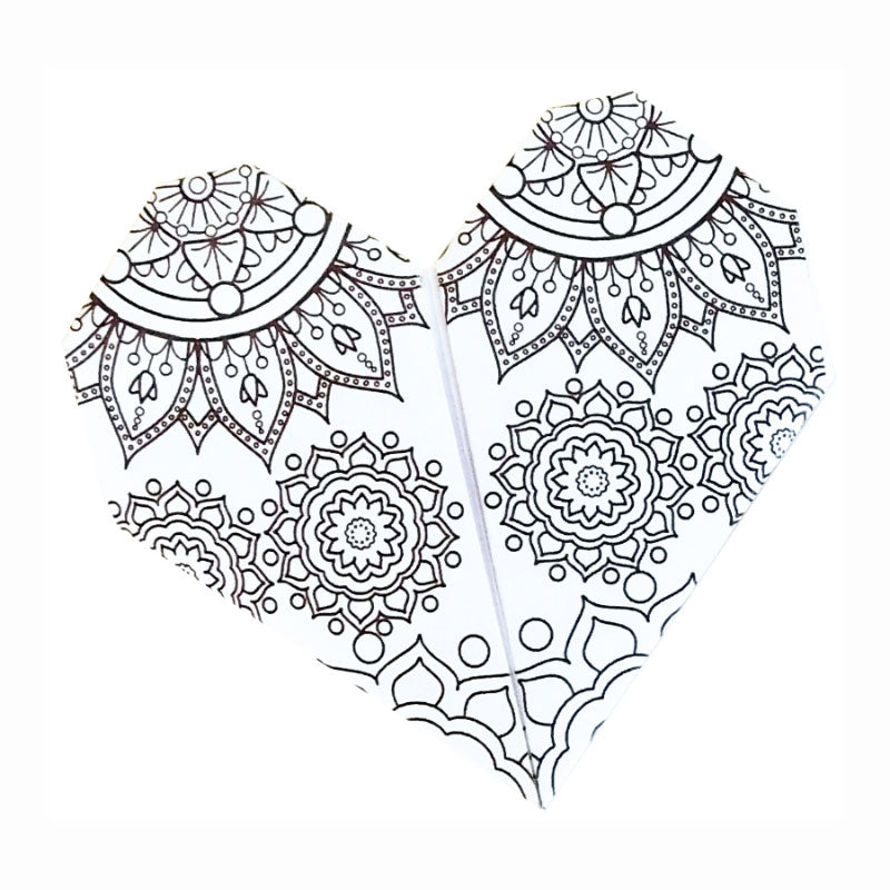 Fridolin - Mandala colouring origami set - Hearts | Scout & Co
