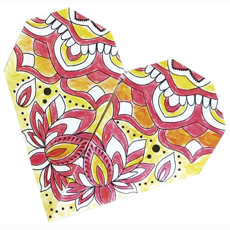 Fridolin - Mandala colouring origami set - Hearts | Scout & Co