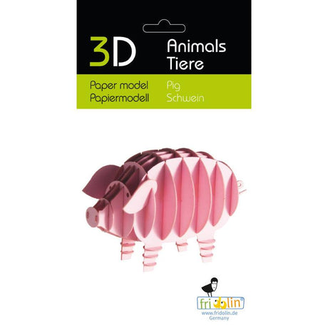 Fridolin - 3D cardboard animal puzzle - Pig | Scout & Co