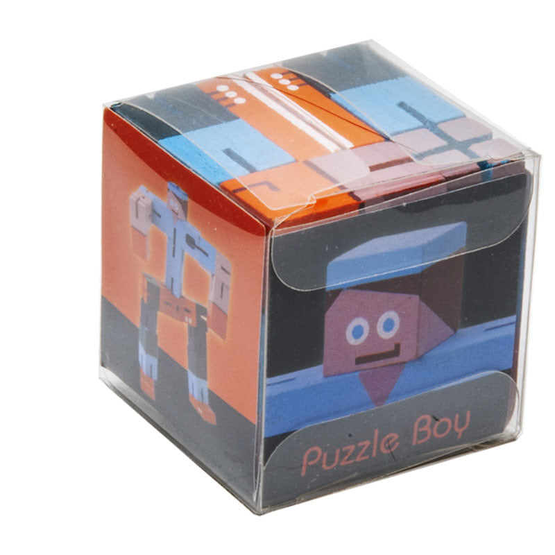 Fridolin - Puzzle Boy - wooden puzzle cube - Blue Orange | Scout & Co
