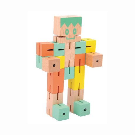 Fridolin - Puzzle Boy - wooden puzzle cube - Green Yellow Orange | Scout & Co