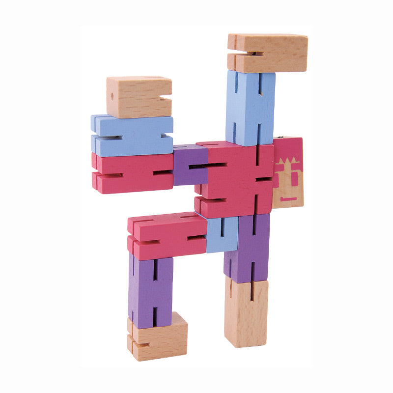 Fridolin - Puzzle Boy - wooden puzzle cube - Purple Blue | Scout & Co