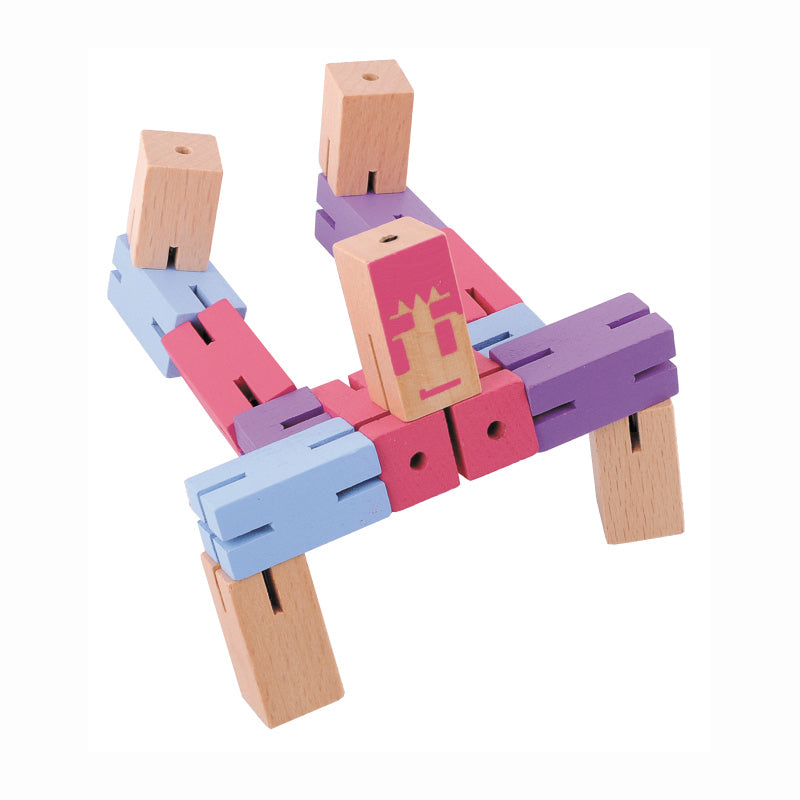 Fridolin - Puzzle Boy - wooden puzzle cube - Purple Blue | Scout & Co