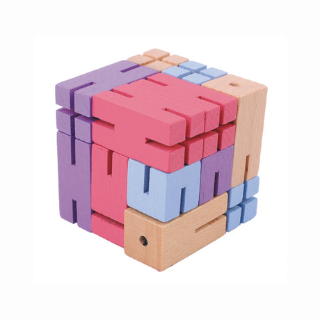 Fridolin - Puzzle Boy - wooden puzzle cube - Purple Blue | Scout & Co