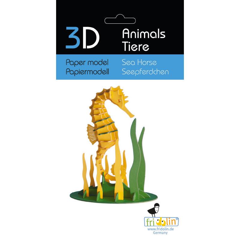 Fridolin - 3D cardboard animal puzzle - Seahorse | Scout & Co