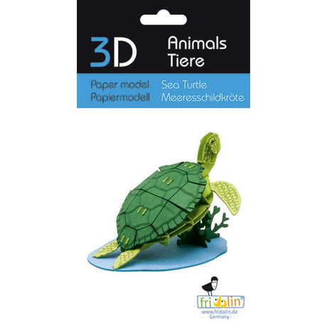 Fridolin - 3D cardboard animal puzzle - Sea Turtle | Scout & Co