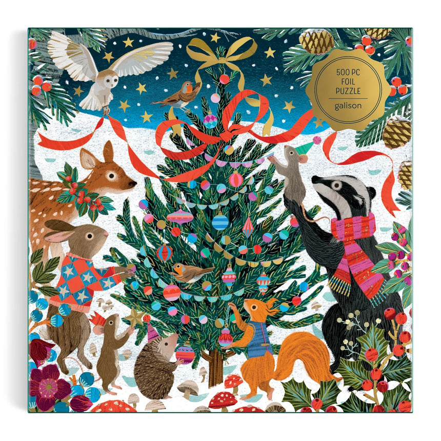 Galison - Woodland Merrymakers foil jigsaw puzzle - 500 pieces | Scout & Co