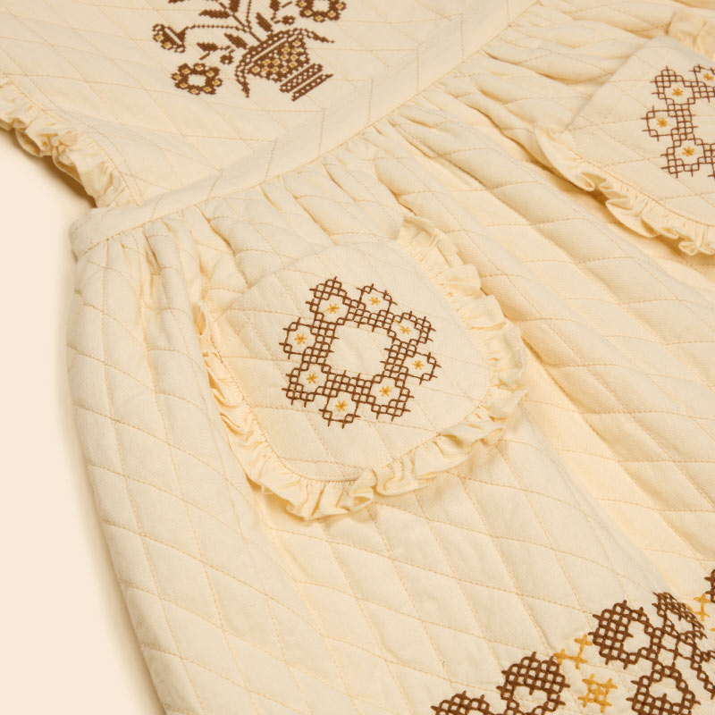 Apolina - Ida quilted dress - Cream | Scout & Co
