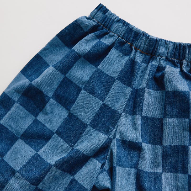 Claude & Co - Murphy checkerboard balloon denim trousers