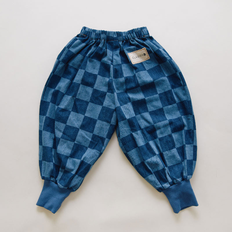 Claude & Co - Murphy checkerboard balloon denim trousers