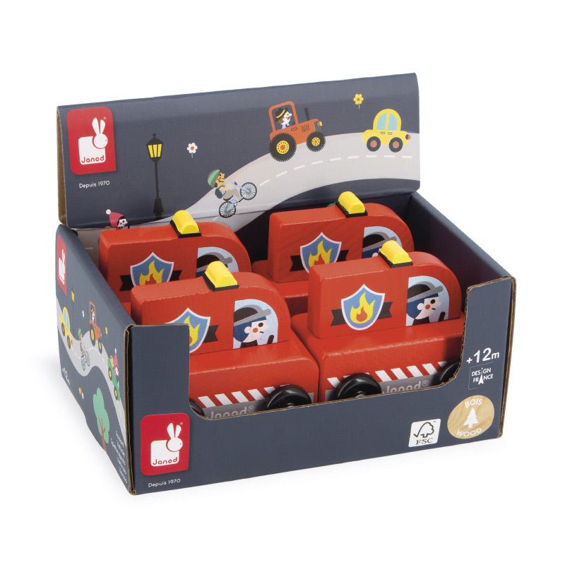 Janod - Cross Roads - City wooden car - Fire Engine | Scout & Co