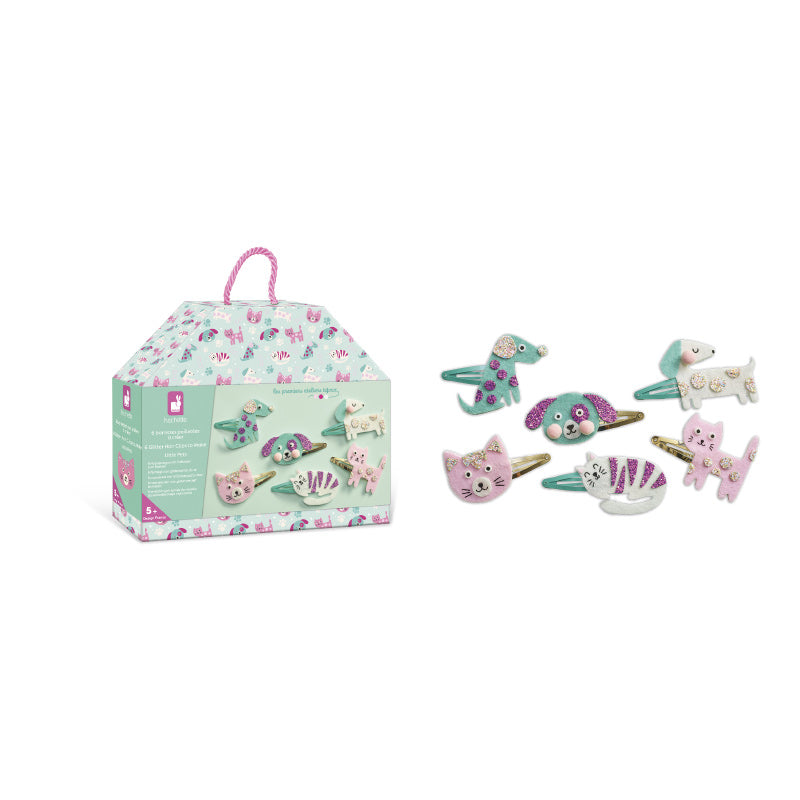 Janod - Glitter hair clips DIY kit - Little Pets | Scout & Co