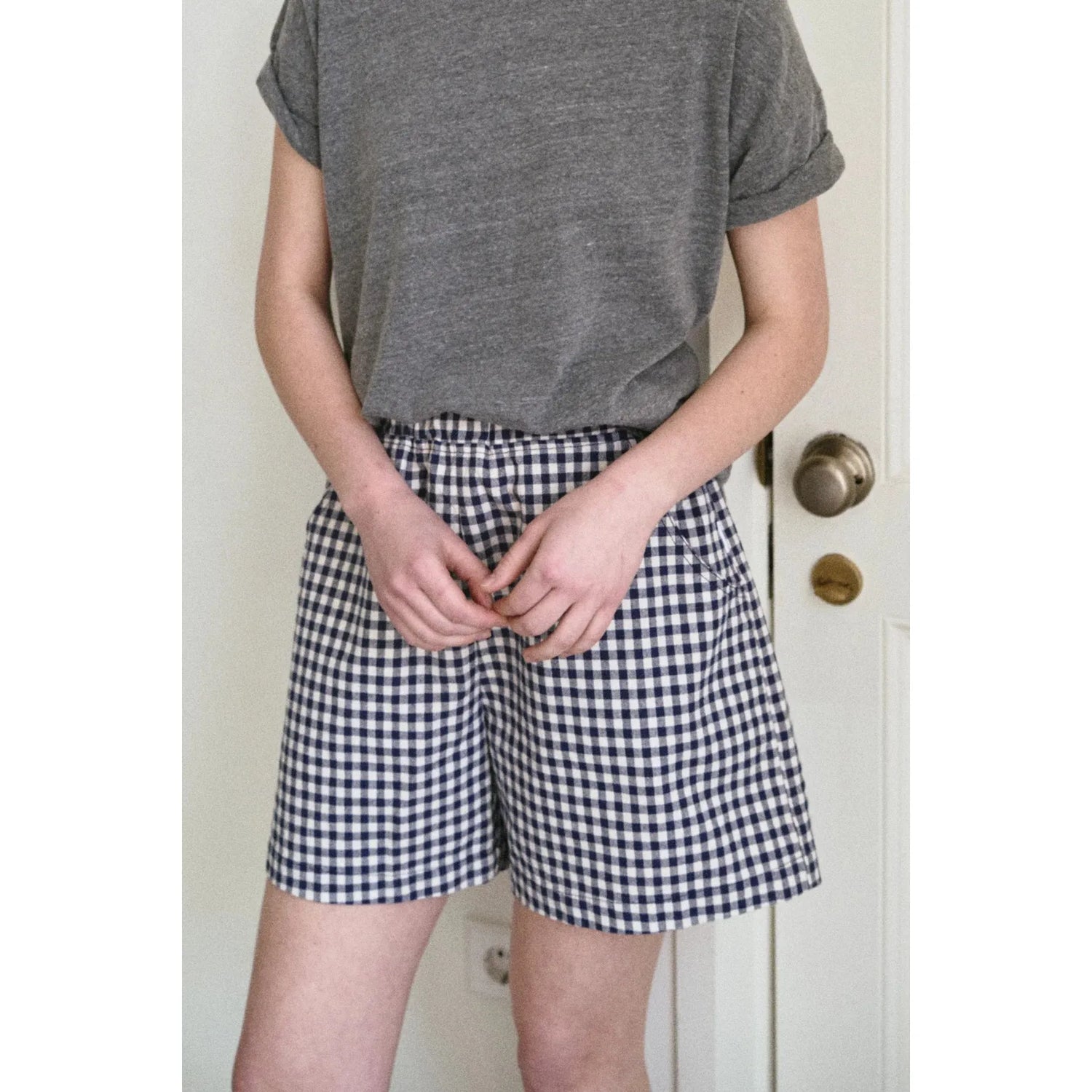 Le Bon Shoppe - City shorts - Navy Gingham | Scout & Co